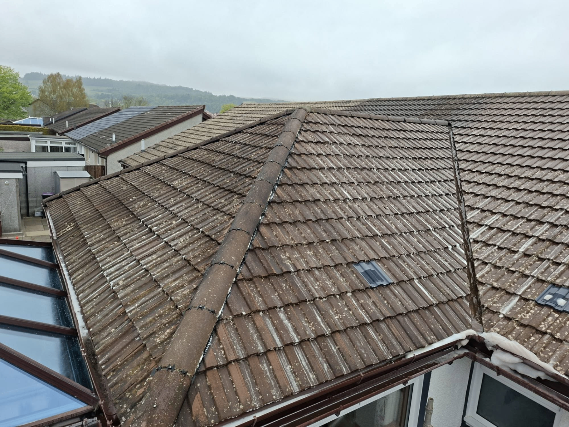 Full roof clean before